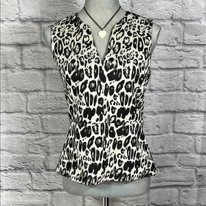 Ann Taylor Leopard Print Sleeveless Top